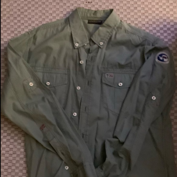 NAPAPIJRI, GREEN ARMY COLOR, SHIRT, - Picture 1 of 2
